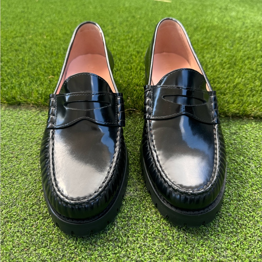 Size 11 never worn black patent penny loafers women’s